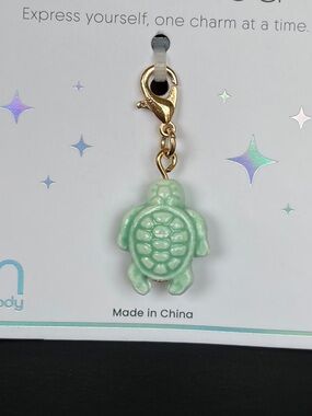 Seashore Vibes Mint Turtle Hanging Charm